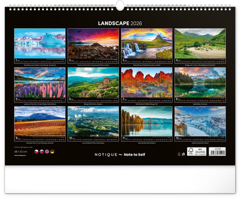 Wandkalender Landschaften 2026, 48 x 33 cm