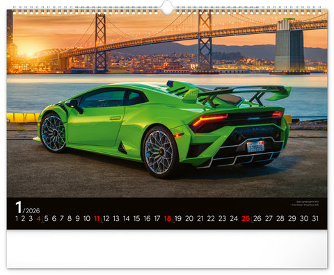 Wandkalender Autos 2026, 48 x 33 cm