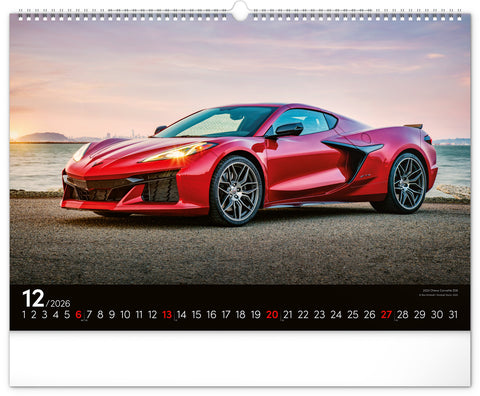 Wandkalender Autos 2026, 48 x 33 cm