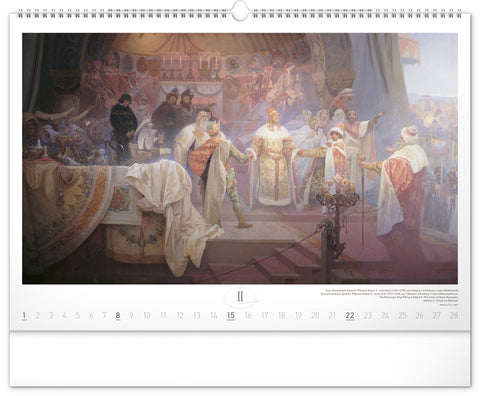 Wandkalender Slawische Epoche – Alfons Mucha 2026, 48 x 33 cm