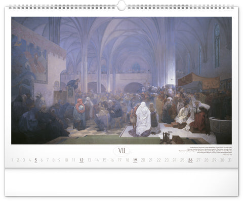 Wandkalender Slawische Epoche – Alfons Mucha 2026, 48 x 33 cm
