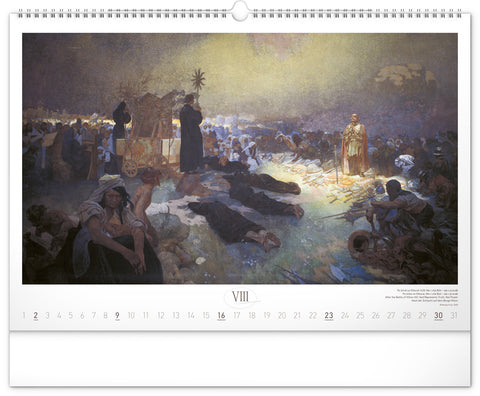 Wandkalender Slawische Epoche – Alfons Mucha 2026, 48 x 33 cm