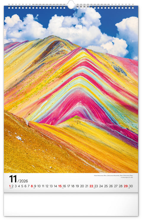 Wandkalender Berge 2026, 33 x 46 cm