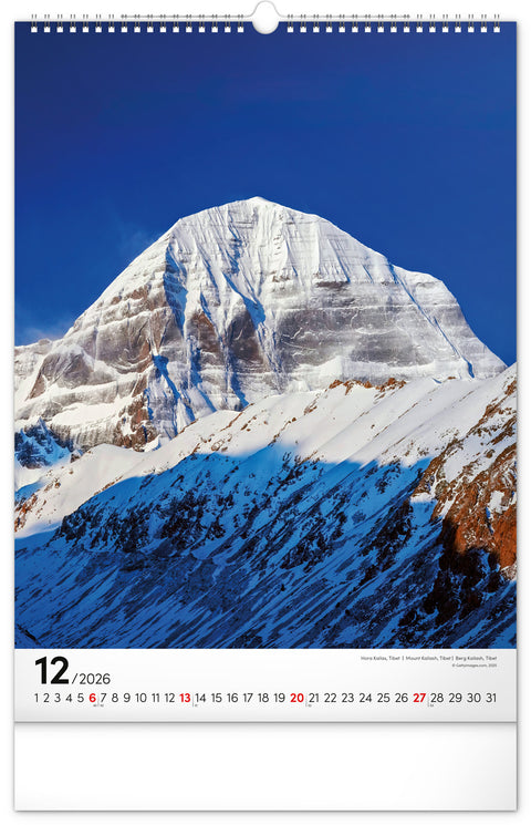 Wandkalender Berge 2026, 33 x 46 cm