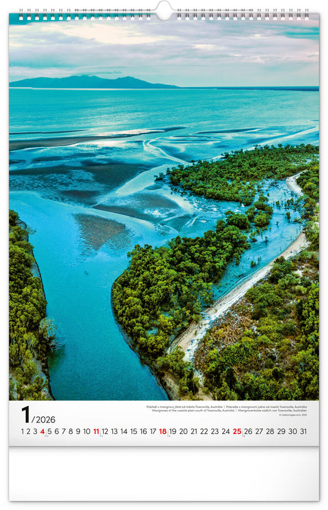 Wandkalender Wasser 2026, 33 x 46 cm