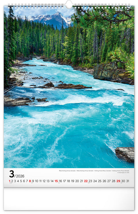 Wandkalender Wasser 2026, 33 x 46 cm