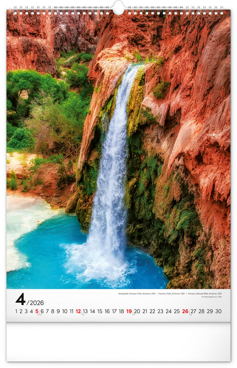 Wandkalender Wasser 2026, 33 x 46 cm