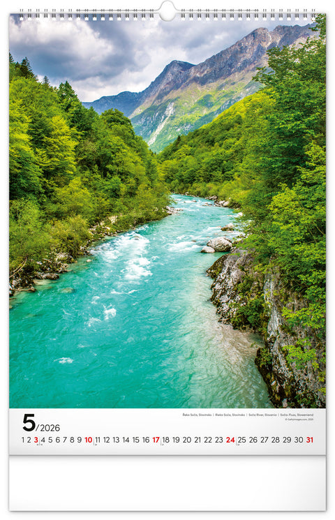 Wandkalender Wasser 2026, 33 x 46 cm