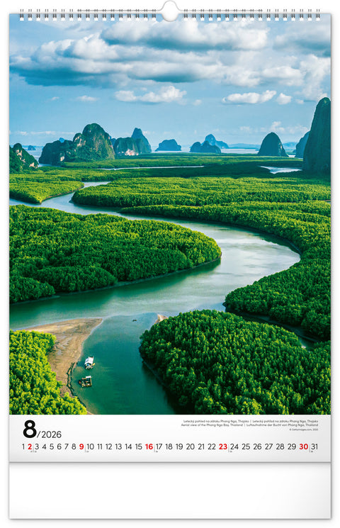 Wandkalender Wasser 2026, 33 x 46 cm