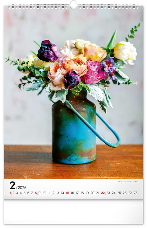 Wandkalender Blumenstrauß 2026, 33 x 46 cm
