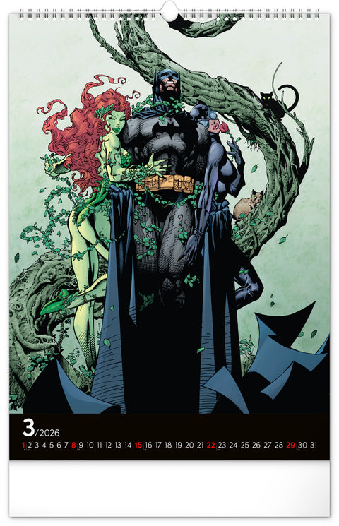 Wandkalender Batman Dark 2026, 33 x 46 cm