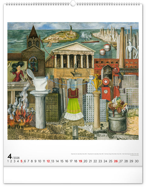 Wandkalender Frida Kahlo 2026, 48 x 56 cm