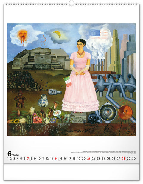 Wandkalender Frida Kahlo 2026, 48 x 56 cm