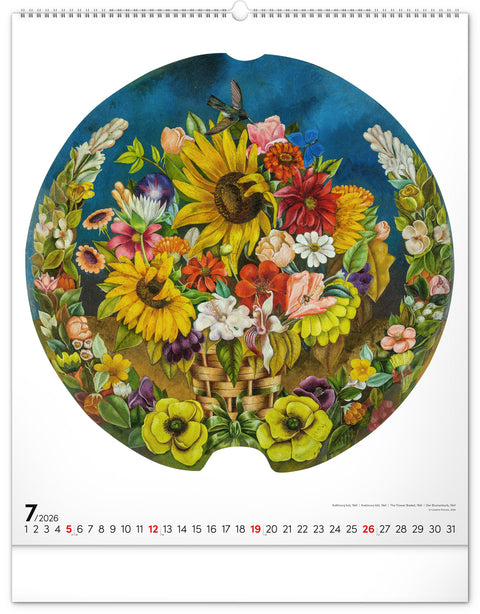 Wandkalender Frida Kahlo 2026, 48 x 56 cm