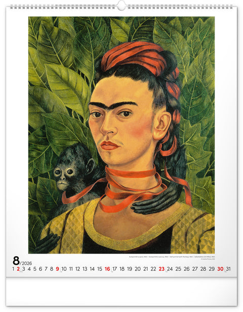 Wandkalender Frida Kahlo 2026, 48 x 56 cm