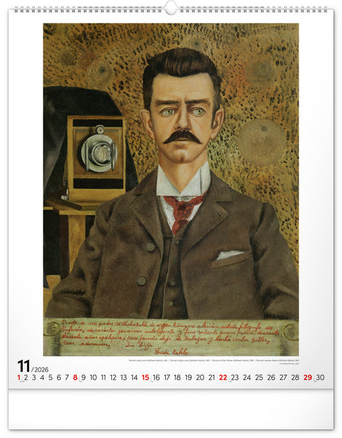 Wandkalender Frida Kahlo 2026, 48 x 56 cm