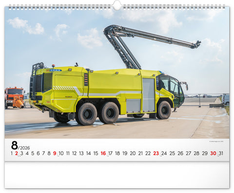 Wandkalender Feuerwehrfahrzeuge 2026, 48 x 33 cm