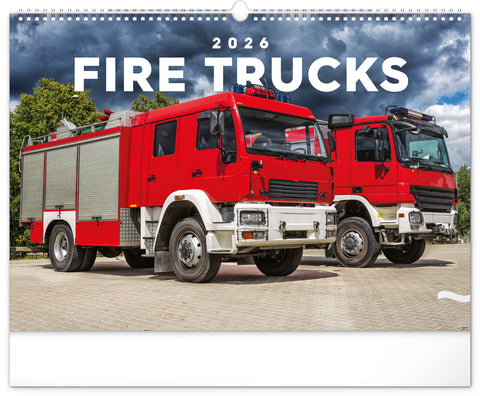 Wandkalender Feuerwehrfahrzeuge 2026, 48 x 33 cm