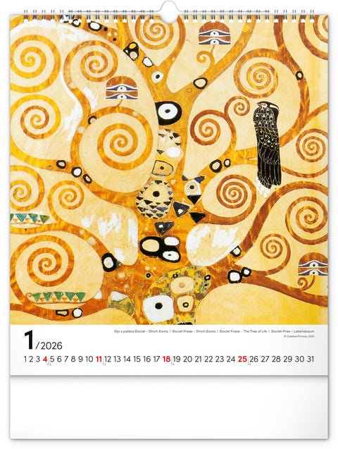Wandkalender Gustav Klimt 2026, 30 x 34 cm