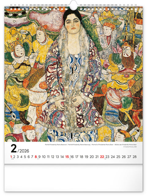 Wandkalender Gustav Klimt 2026, 30 x 34 cm