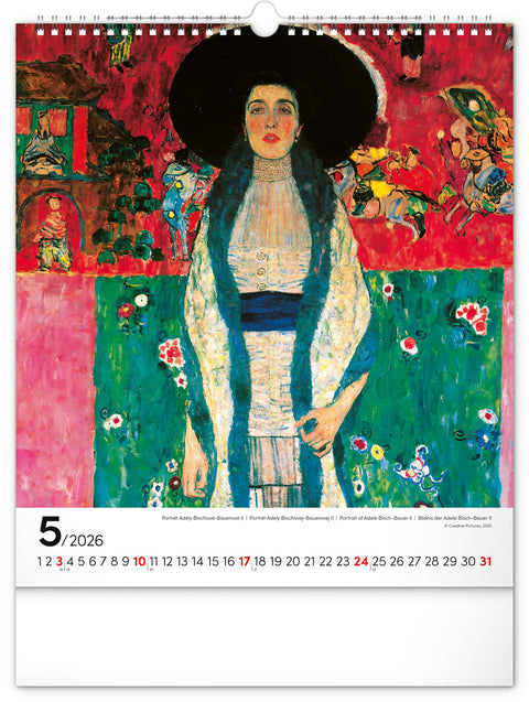 Wandkalender Gustav Klimt 2026, 30 x 34 cm