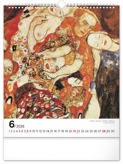 Wandkalender Gustav Klimt 2026, 30 x 34 cm
