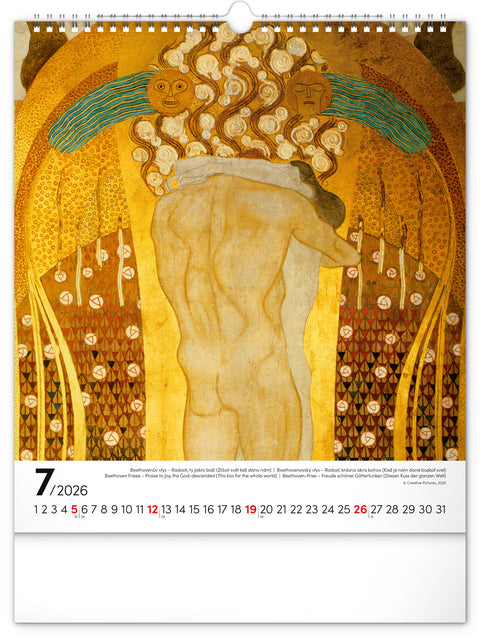 Wandkalender Gustav Klimt 2026, 30 x 34 cm