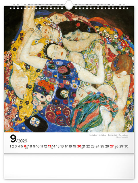 Wandkalender Gustav Klimt 2026, 30 x 34 cm