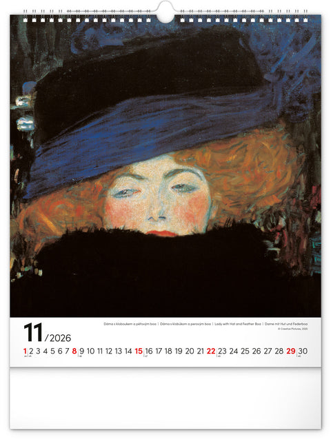 Wandkalender Gustav Klimt 2026, 30 x 34 cm