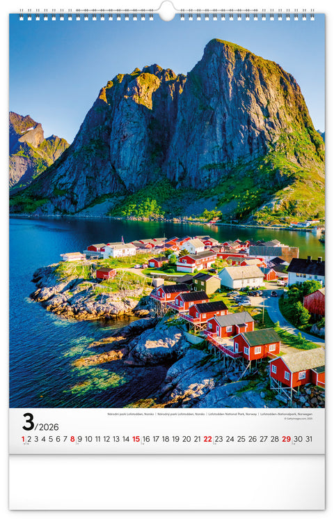 Wandkalender Nationale Parks der Welt 2026, 33 x 46 cm