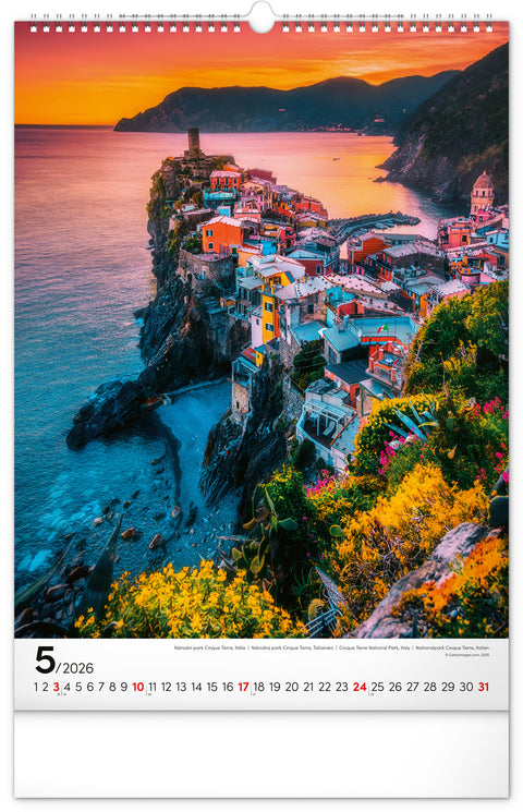 Wandkalender Nationale Parks der Welt 2026, 33 x 46 cm