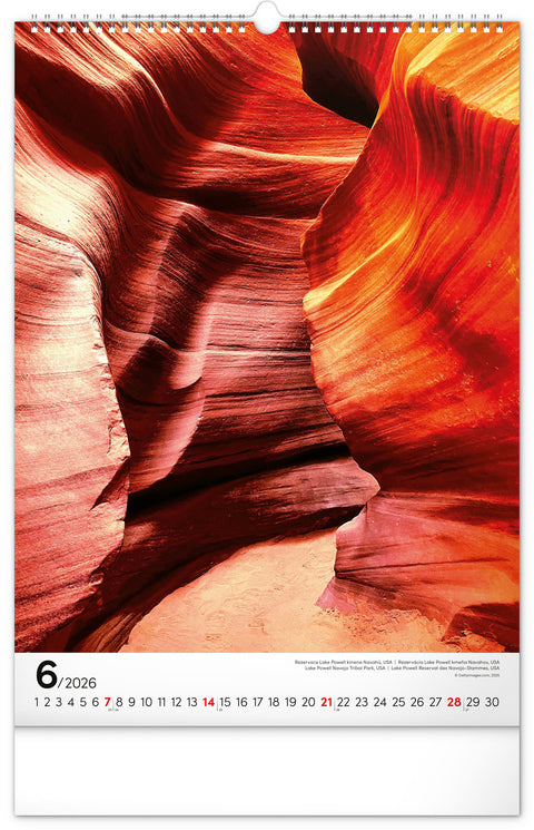 Wandkalender Nationale Parks der Welt 2026, 33 x 46 cm