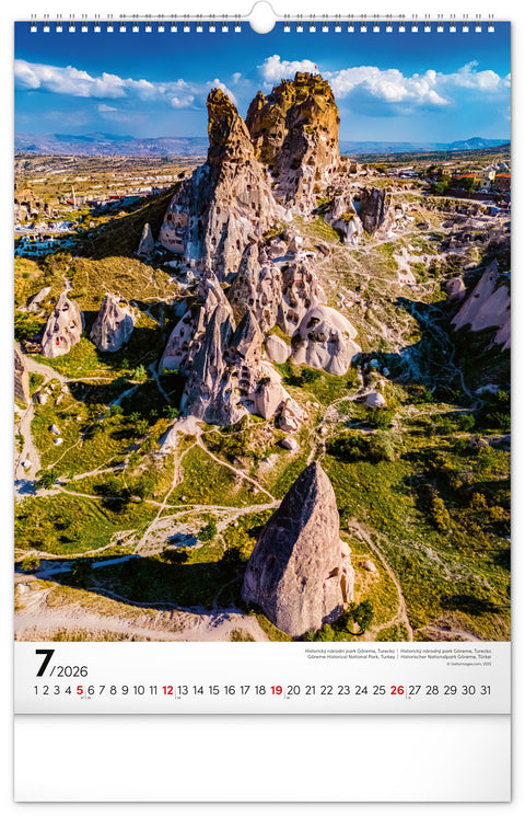 Wandkalender Nationale Parks der Welt 2026, 33 x 46 cm