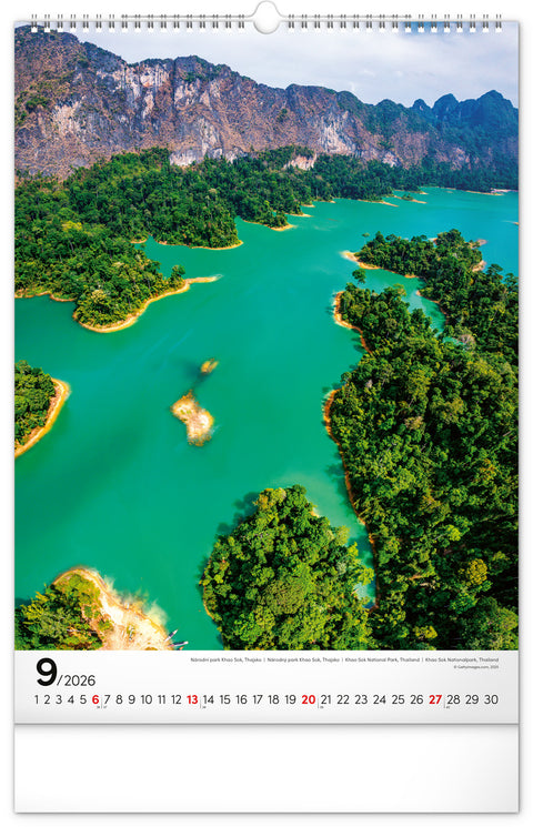 Wandkalender Nationale Parks der Welt 2026, 33 x 46 cm
