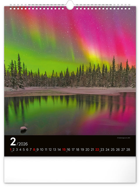 Wandkalender Polarlichter 2026, 30 x 34 cm