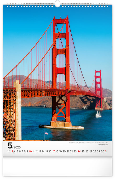 Wandkalender Weltmonumente 2026, 33 x 46 cm