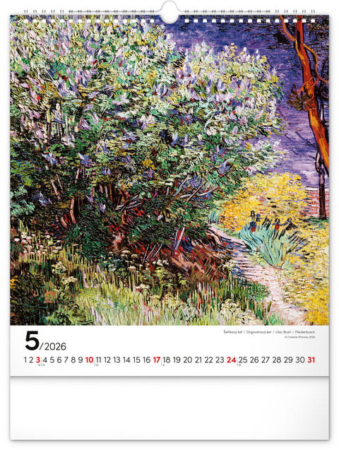 Wandkalender Vincent van Gogh 2026, 30 x 34 cm