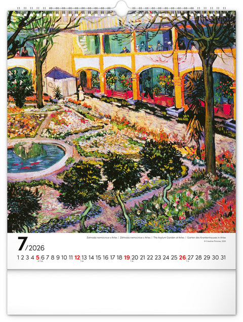 Wandkalender Vincent van Gogh 2026, 30 x 34 cm