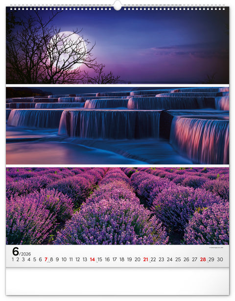 Wandkalender Palette 2026, 48 x 56 cm
