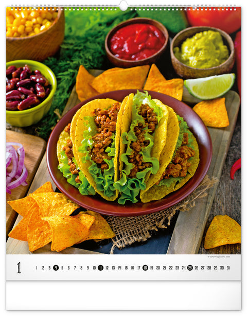 Wandkalender Gourmet 2026, 48 x 56 cm