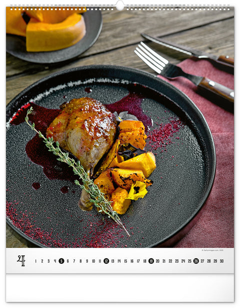 Wandkalender Gourmet 2026, 48 x 56 cm