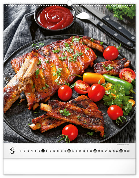 Wandkalender Gourmet 2026, 48 x 56 cm