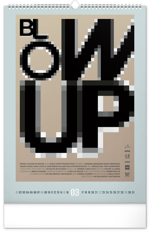 Wandkalender Alternative Movie Posters 2026, 33 x 46 cm