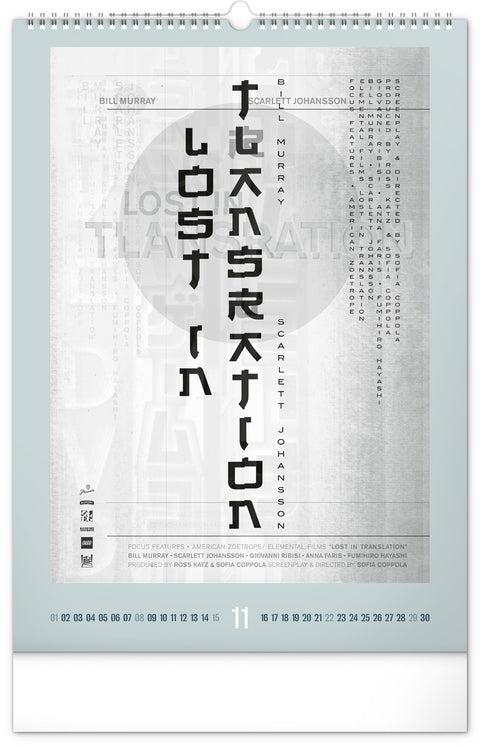 Wandkalender Alternative Movie Posters 2026, 33 x 46 cm