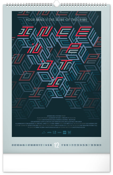 Wandkalender Alternative Movie Posters 2026, 33 x 46 cm