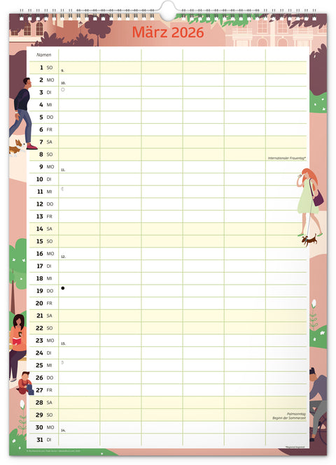 Familienplaner XXL 2026, 33 × 46 cm