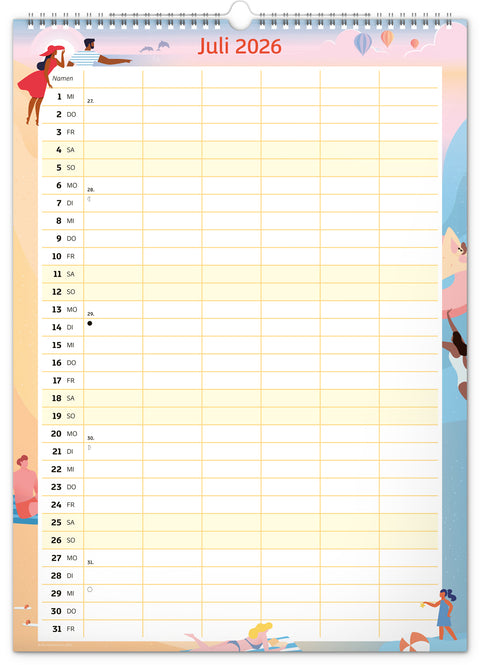 Familienplaner XXL 2026, 33 × 46 cm