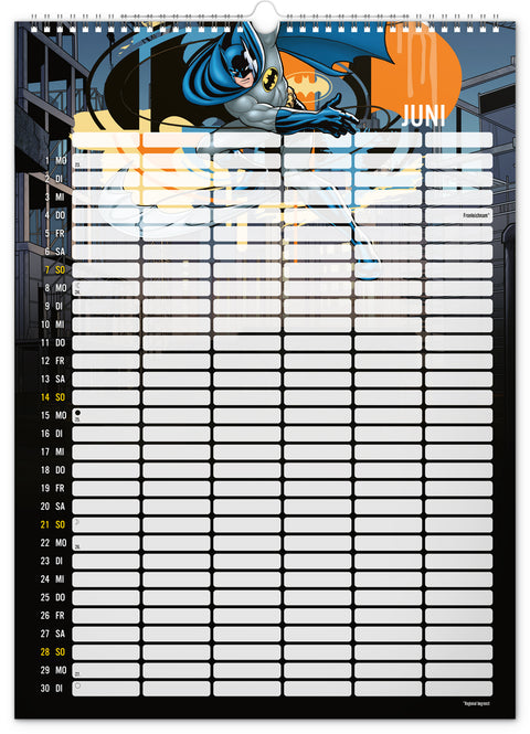 Familienplaner Batman 2026, 33 × 46 cm