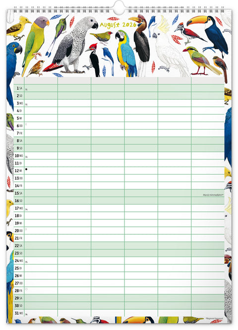 Familienplaner Animalium 2026, 33 × 46 cm