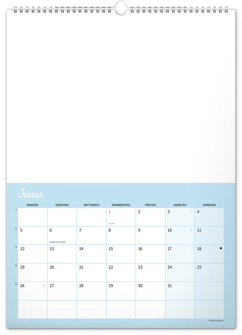 Kreativer Familienplaner 2026, 33 × 46 cm